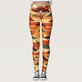 Legging Padrão Personalizado de Retrorização de Savanna Su