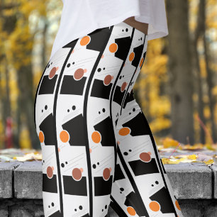 Legging Padrão preto e branco de Abstrato