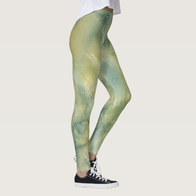 Legging Padrão Psicodélico Abstrato e Vibrante Explosão de (Direita)
