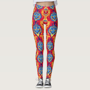 Legging Padrão psicodélico colorido