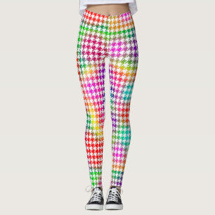 Legging Padrão Psicodélico Houndstooth