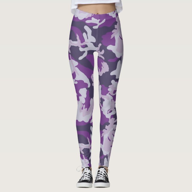 Legging Padrão PurpleBerry Camo (Frente)