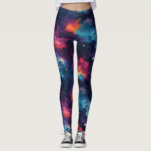 Legging Padrão Rainbow Galaxy