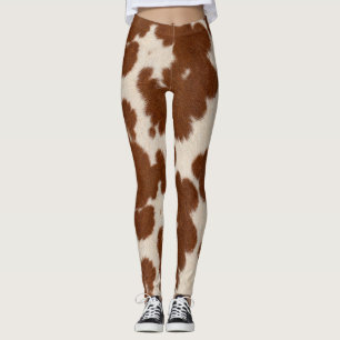 Legging Padrão Realista de Couro de Bezerro