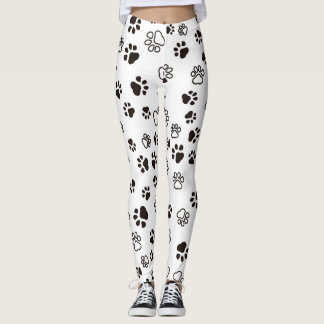 Legging Padrão repetido de patas de Cat