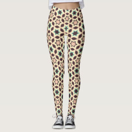 Legging Padrão retrô contínuo com leggin de quadrados arre