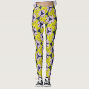 Legging Padrão retrô moderno, padrão dos círculos