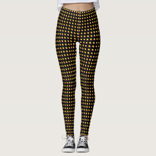 Legging Padrão retrô preto e neon Dots do anos 80/90