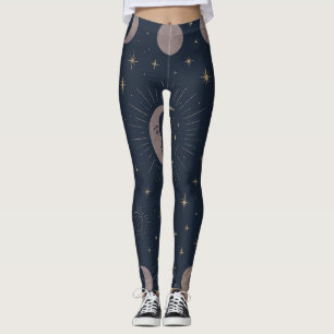 Legging Padrão Ritualar da Lua Celestial   Mulheres Cósmic