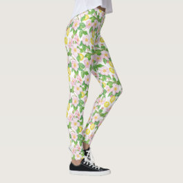 Legging Padrão Rosa Floral Lemons