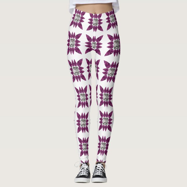 Legging Padrão Roxo (Frente)