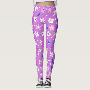 Legging Padrão Roxo da Flor Cuta