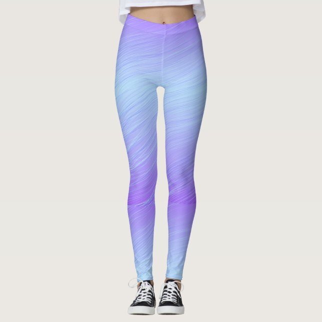 Legging Padrão roxo e violeta (Frente)