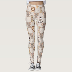 Legging Padrão Safari Bebê Neutro