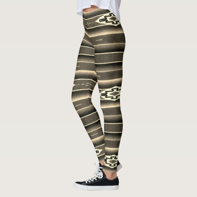 Legging Padrão Sarape mexicano na Sepia (Esquerda)