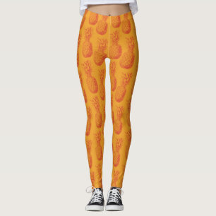 Legging Padrão sem costura com ananás