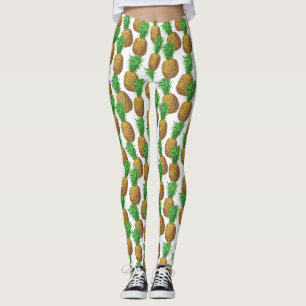 Legging Padrão sem costura com ananás