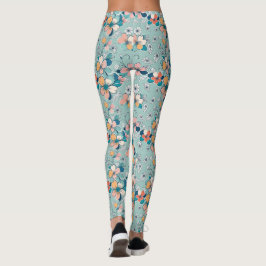 Legging Padrão sem costura com flores