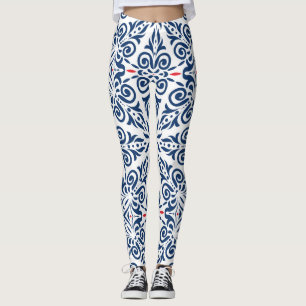 Legging Padrão sem costura da Vintage Colorida Árabe