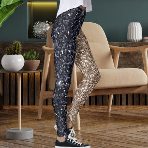 Legging Padrão sem costura de textura brilhante do bronzea