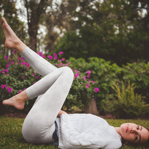 Legging Padrão Simples Minimalista do Floco de Neve de Inv