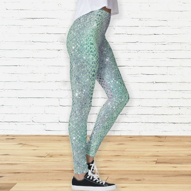 Legging Padrão Snakekin Diamante Brilhante Glamouroso (Criador carregado)
