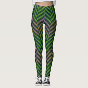 Legging Padrão Socialite Green Herringbone