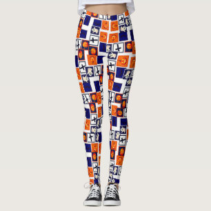 Legging padrão teórico do Dia das Bruxas