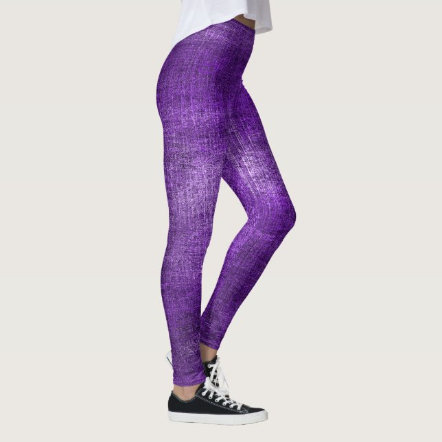 Legging Padrão Texturizado Roxo Angustiado (Direita)