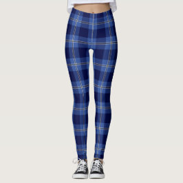 Legging Padrão Trendy Blue Tartan