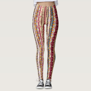 Legging Padrão Tribal de Boho Colorido