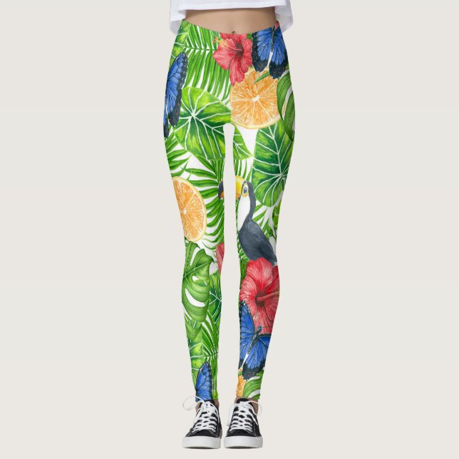 Legging Padrão tropical (Frente)