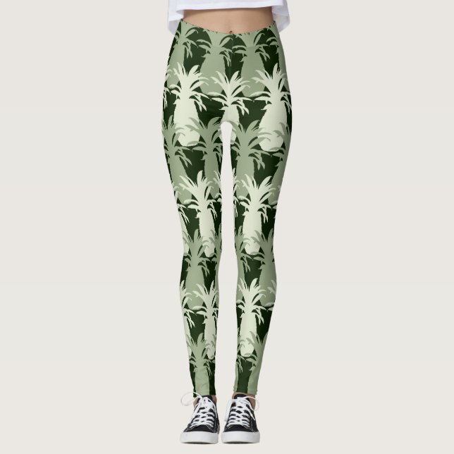 LEGGING PADRÃO TROPICAL DE ABACAXI  (Frente)