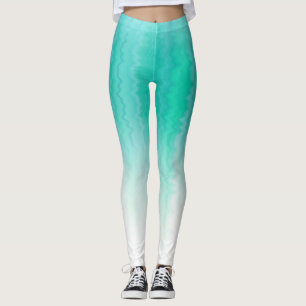 Legging Padrão Turquoise Zigzag