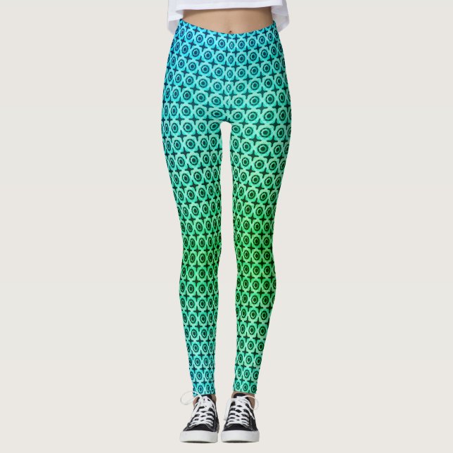 Legging Padrão uniforme circular moderno (Frente)