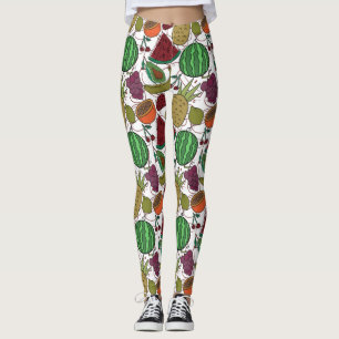 Legging padrão uniforme de fruta   Padrão da superfície