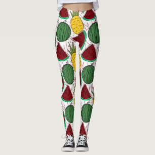 Legging padrão uniforme de fruta   padrão da superfície da