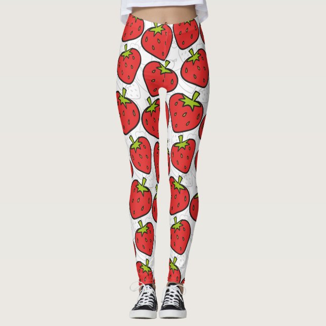 Legging padrão uniforme de fruta | Padrão da superfície da (Frente)