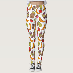 Legging padrão uniforme de fruta   padrão da superfície da