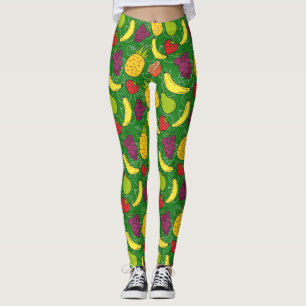 Legging padrão uniforme de fruta   Padrão da superfície da
