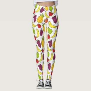 Legging padrão uniforme de fruta   Padrão da superfície da