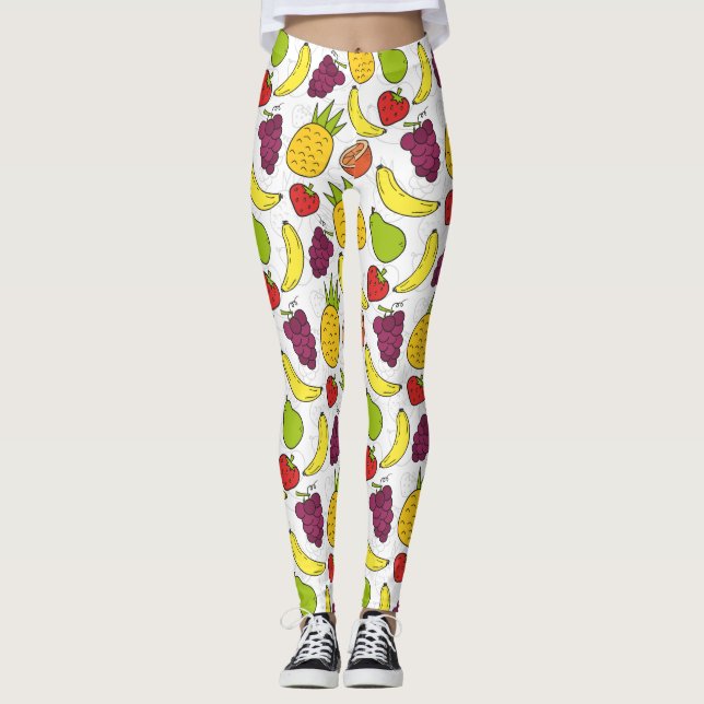 Legging padrão uniforme de fruta | Padrão da superfície da (Frente)
