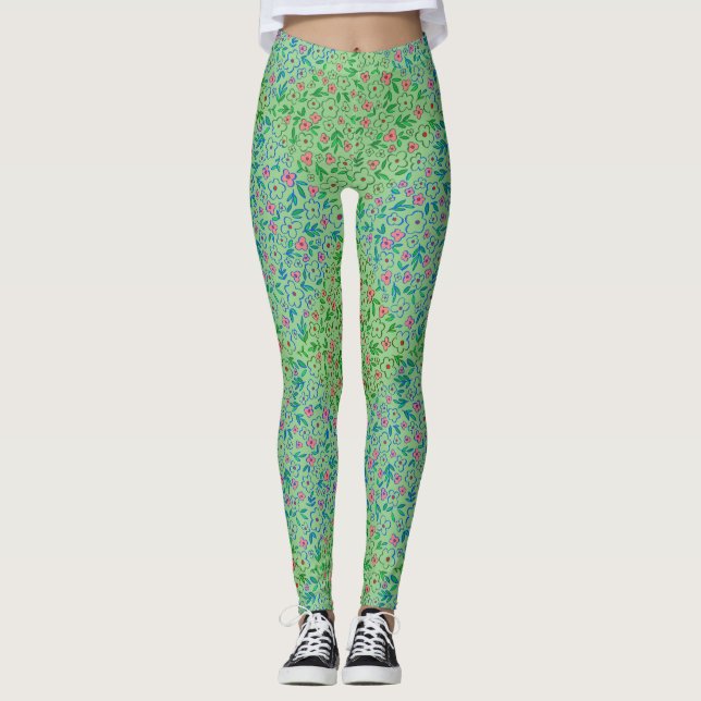 Legging Padrão vegetal A10.b LGreen BG (Frente)