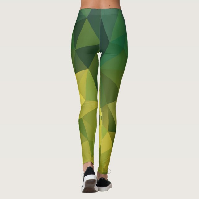 Legging Padrão verde amarelo (Verso)