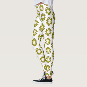 Legging Padrão Verde Oliva