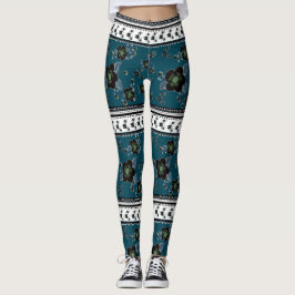 Legging Padrão verde-tênue