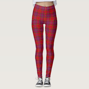 Legging Padrão Verificado de Tartan Swahili Vermelho xadre