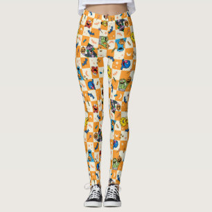 Legging Padrão Verificado no Halloween da Rua Sésamo