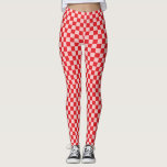 Legging Padrão verificado vermelho e rosa<br><div class="desc">Leggings de padrão verificadas vermelho e rosa</div>