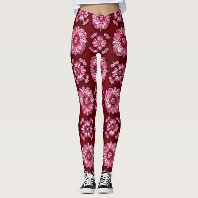 Legging Padrão Vibrante Multicolorido (Frente)